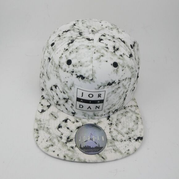 Air Jordan Hat Men Black Jumpman Speckle Print Snap Back Cap  Air Jordan Hat Men White Black Seasonal Print Jumpman Snap Back Cap -RARE-